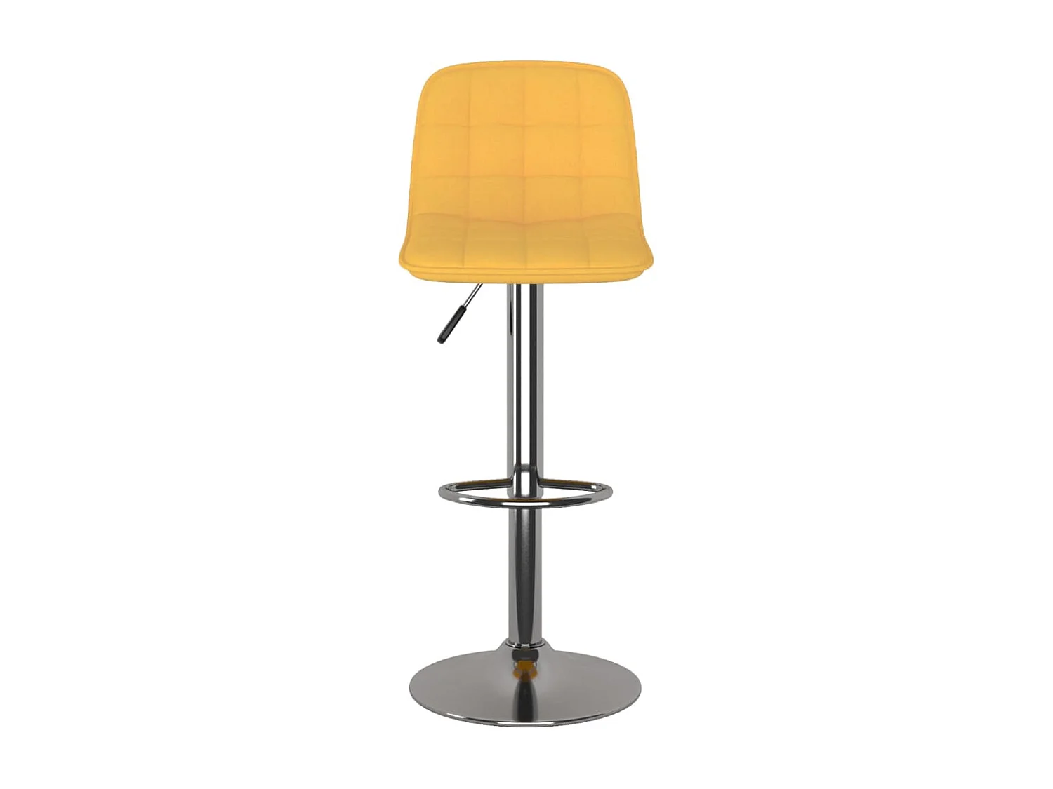 Tabourets de bar lot de 2 jaune tissu