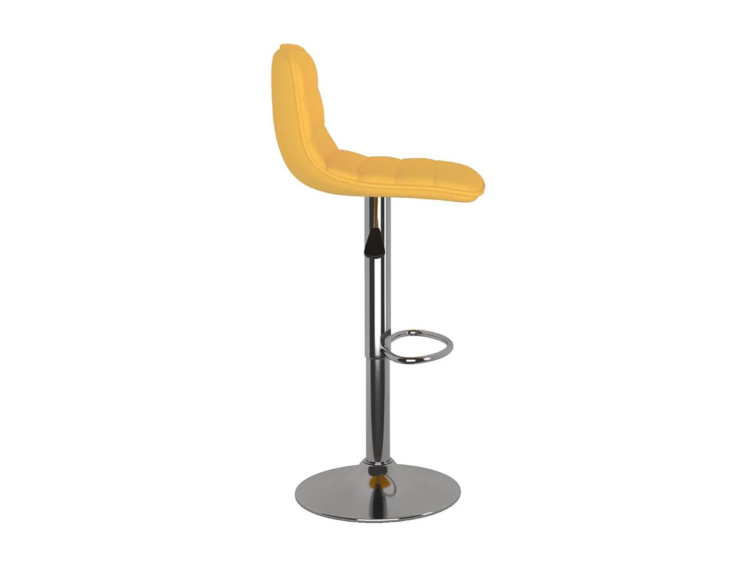Tabourets de bar lot de 2 jaune tissu