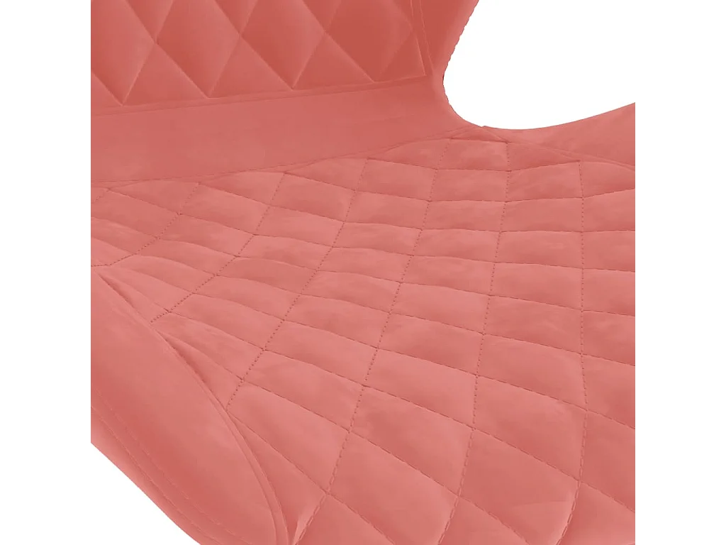 Tabourets de bar lot de 2 rose velours