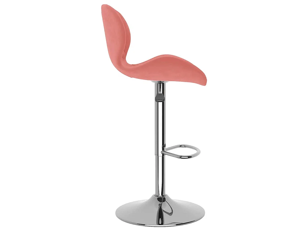 Tabourets de bar lot de 2 rose velours