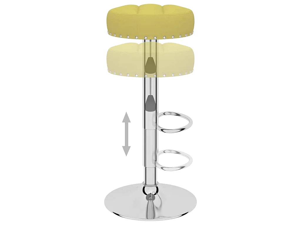 Tabourets de bar lot de 2 vert tissu