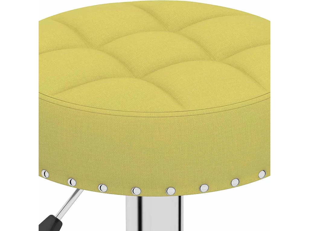 Tabourets de bar lot de 2 vert tissu