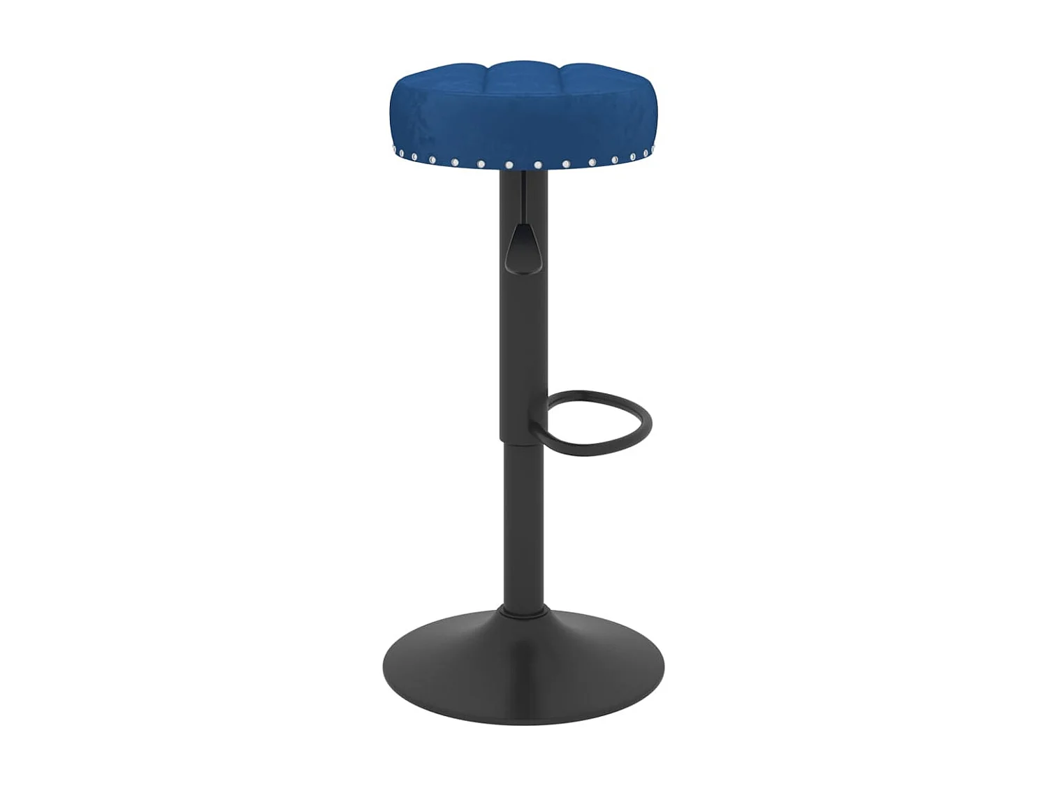 Tabourets de bar lot de 2 bleu velours