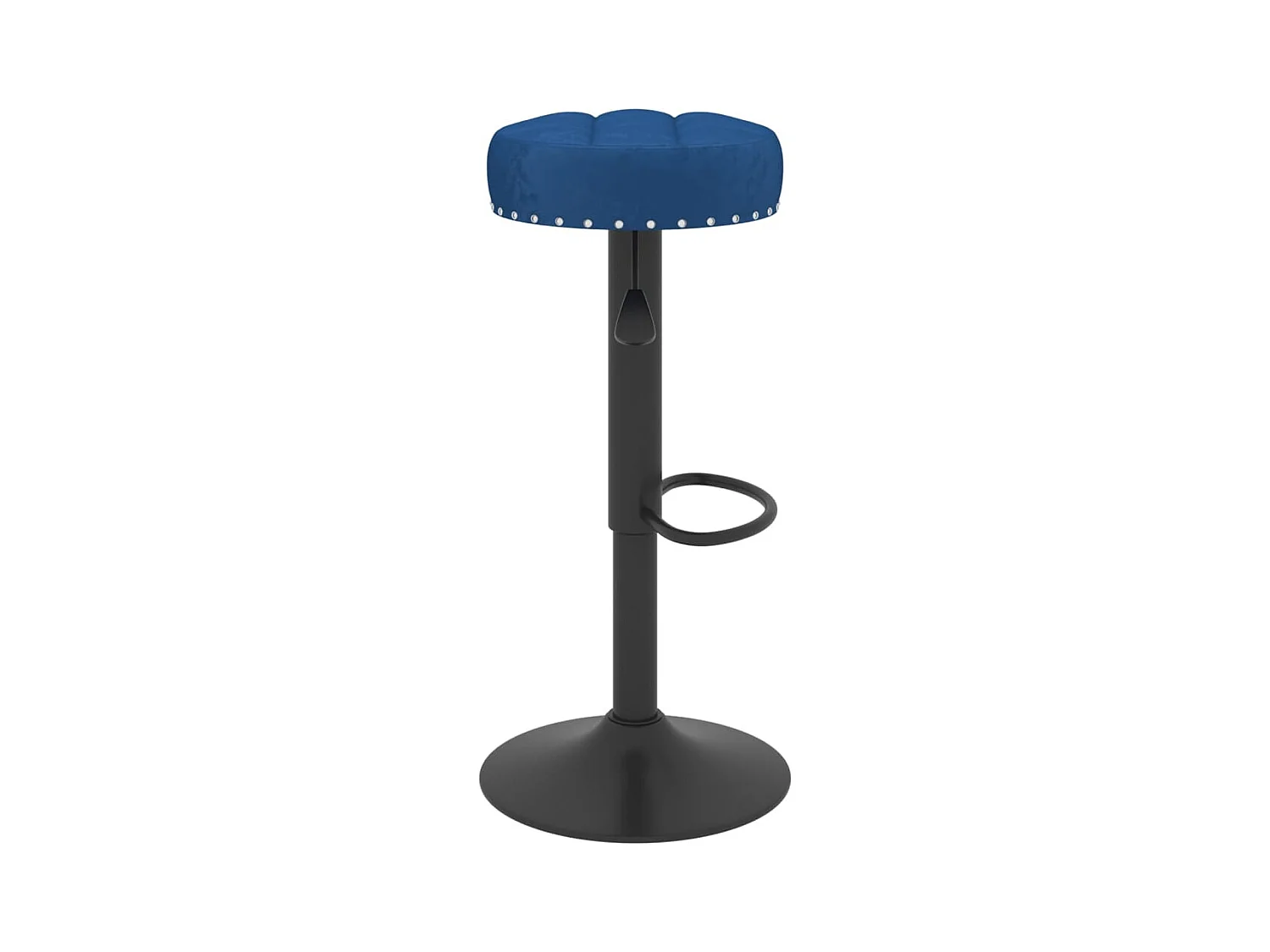 Barhocker 2 Stk. Blau Samt