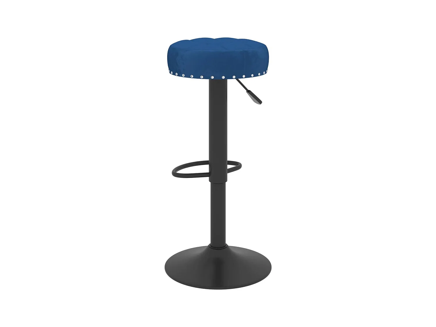 Barhocker 2 Stk. Blau Samt