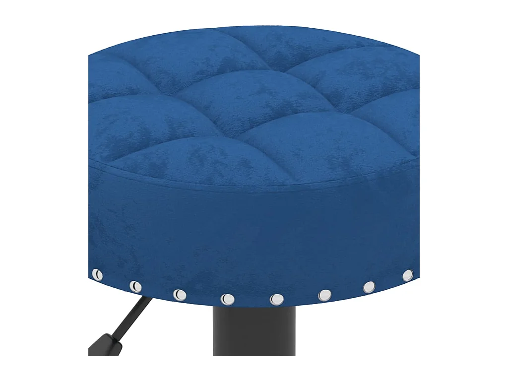 Barhocker 2 Stk. Blau Samt