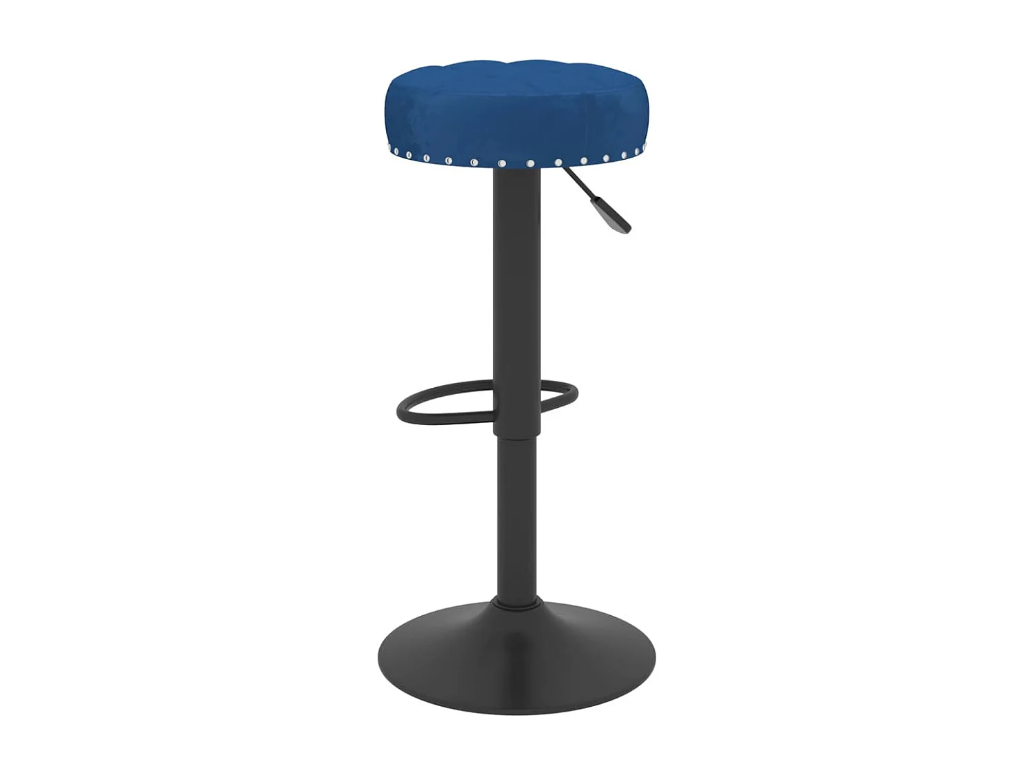 Tabourets de bar lot de 2 bleu velours