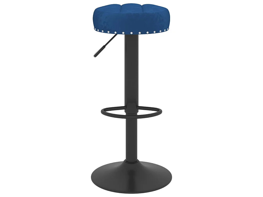 Tabourets de bar lot de 2 bleu velours