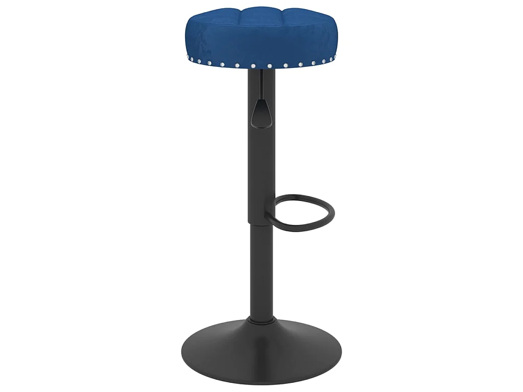 Tabourets de bar lot de 2 bleu velours