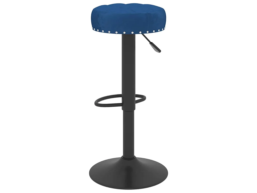 Tabourets de bar lot de 2 bleu velours