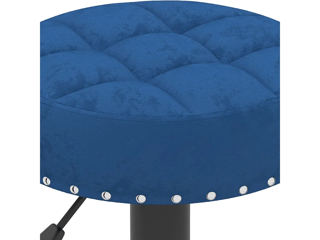 Tabourets de bar lot de 2 bleu velours