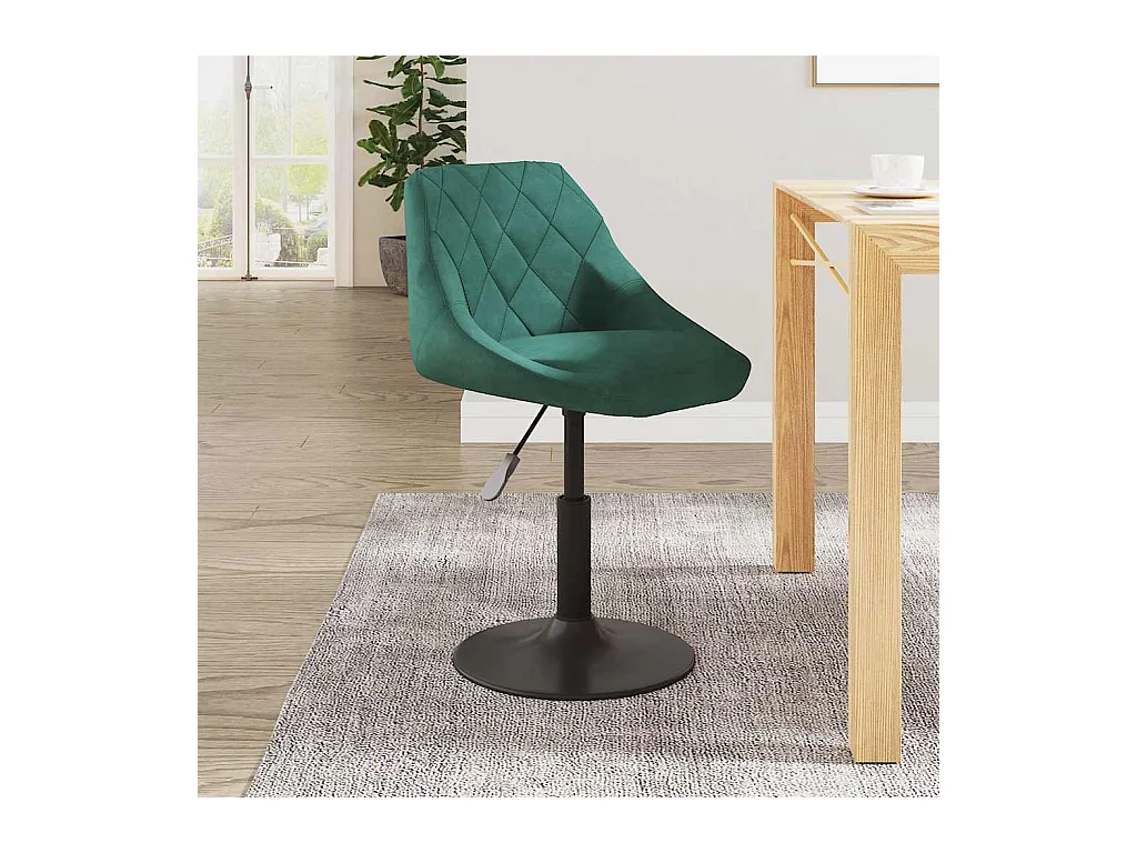 Barkruk fluweel donkergroen