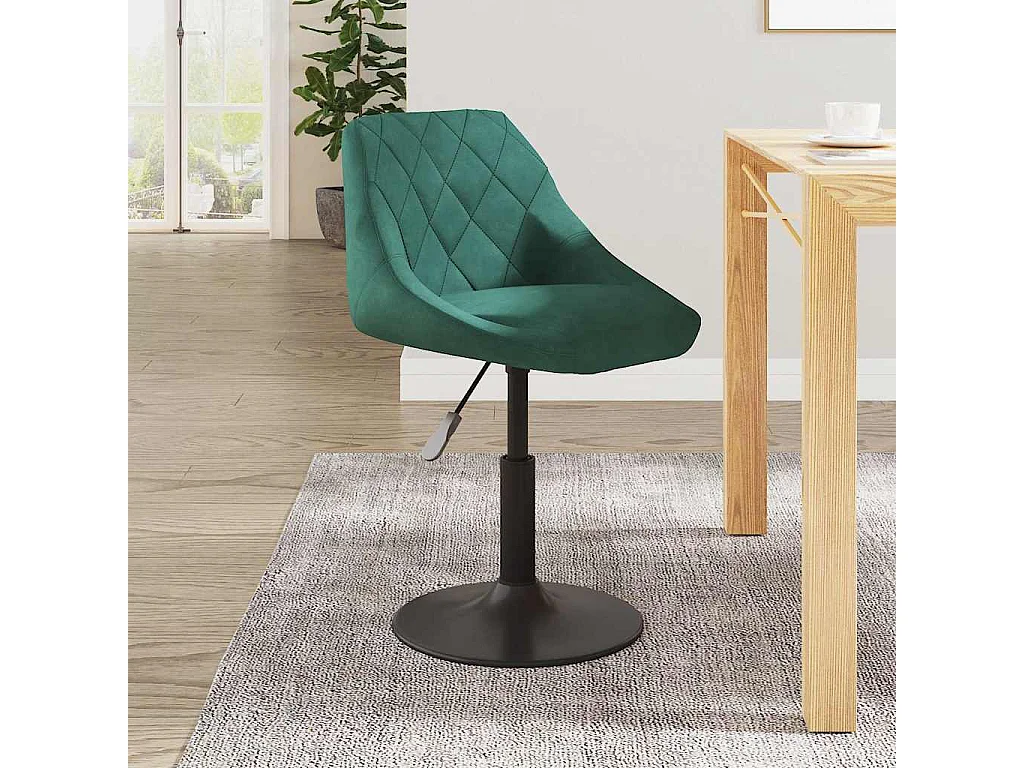 Tabouret de bar Vert foncé Velours