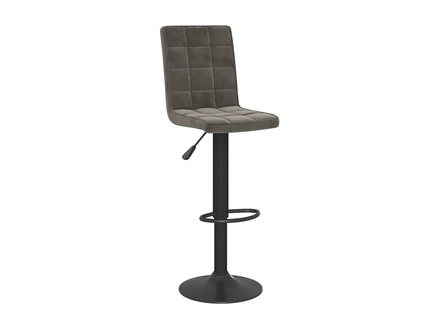 Barhocker Dunkelgrau Samt