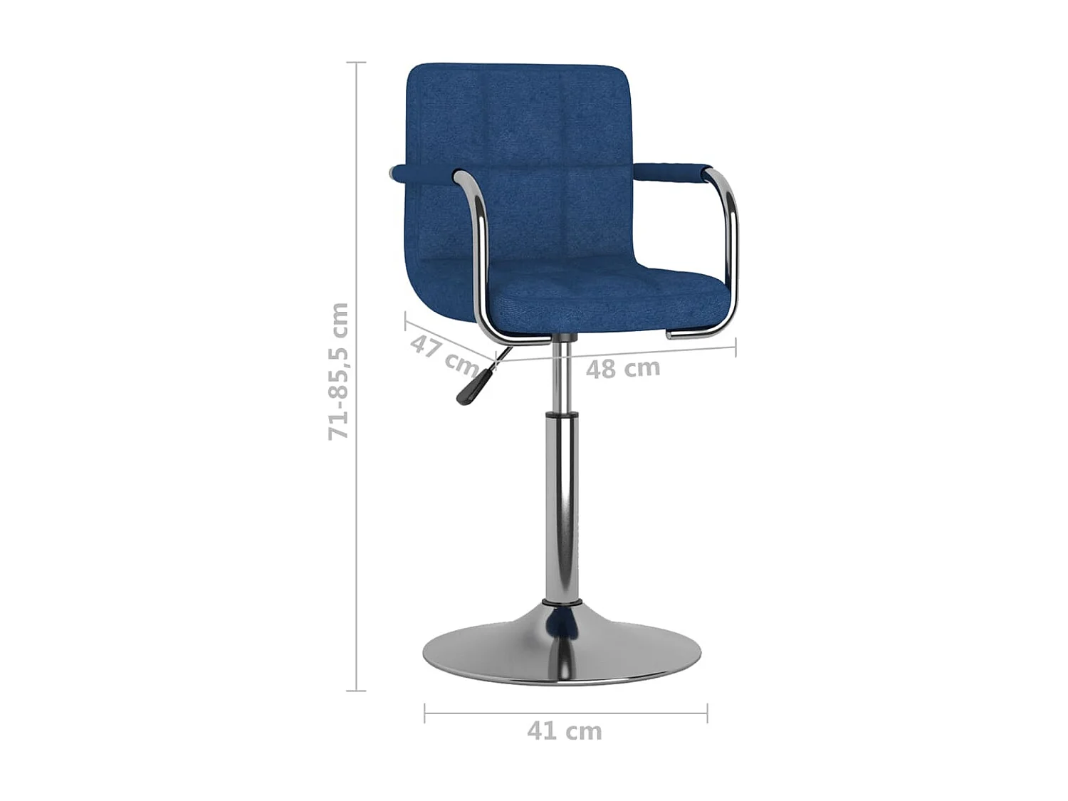 Barhocker Blau Stoff