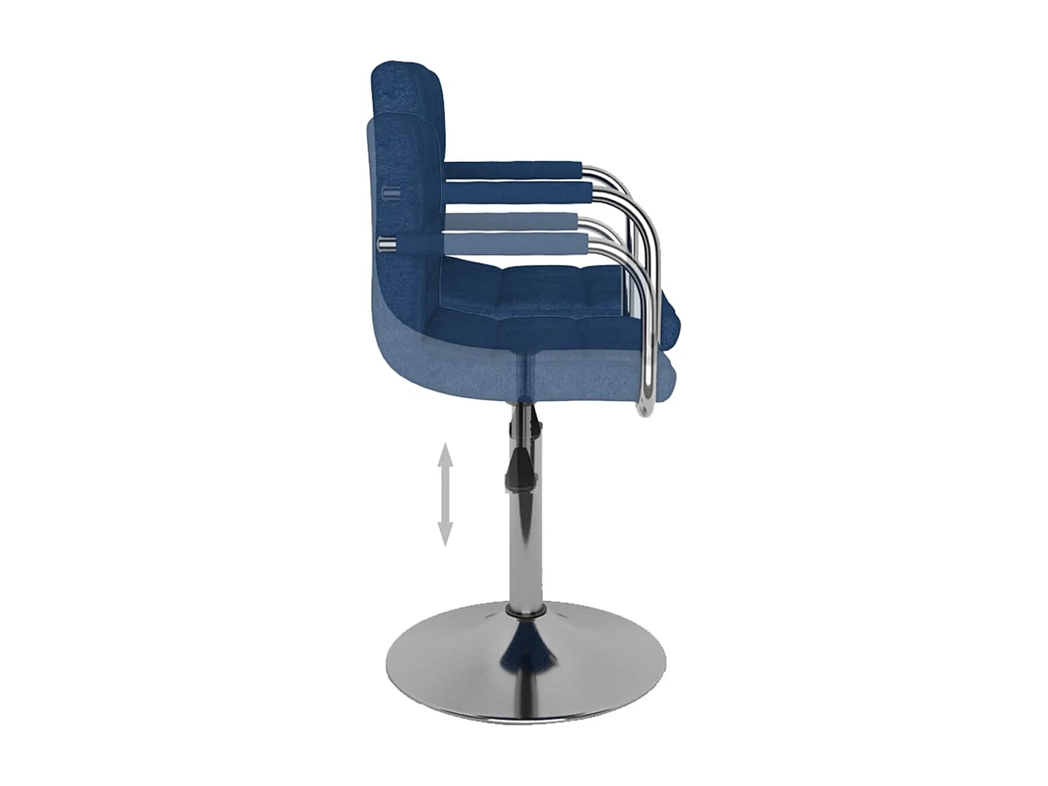 Barhocker Blau Stoff