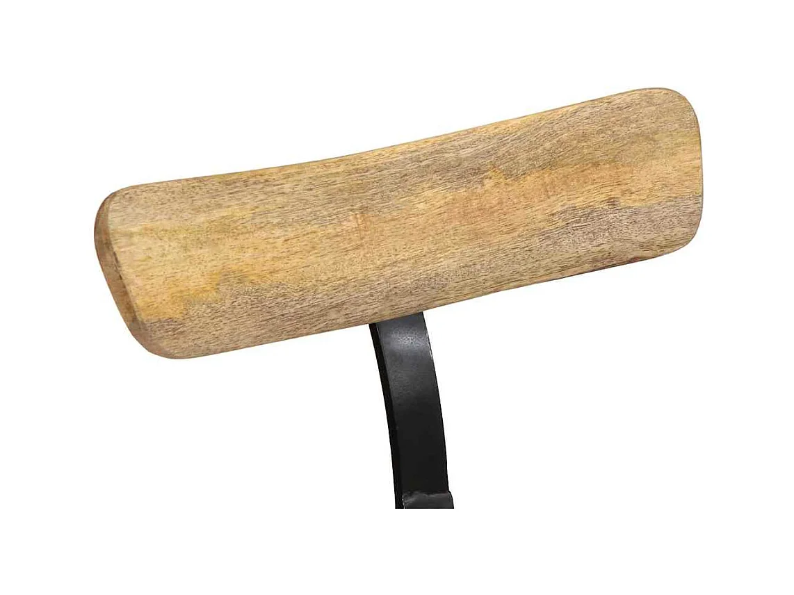 Tabourets de bar lot de 2 49x43x88 cm bois de manguier massif