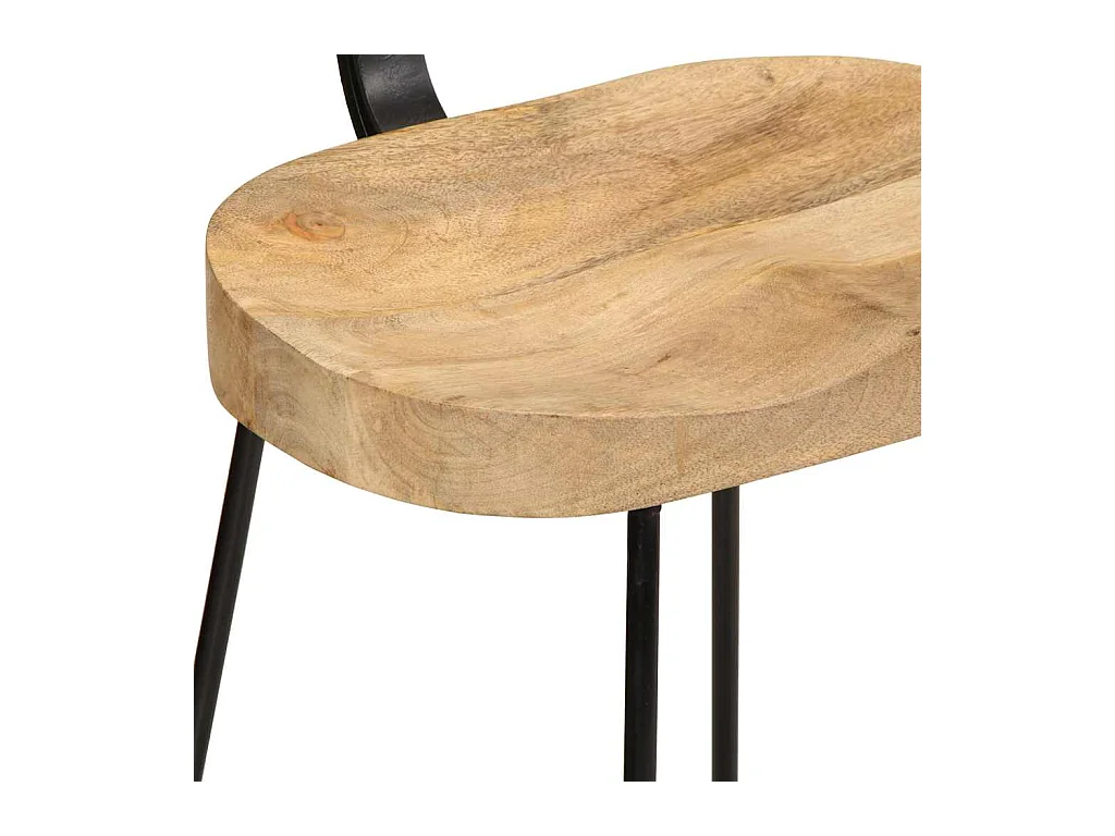 Tabourets de bar lot de 2 49x43x88 cm bois de manguier massif