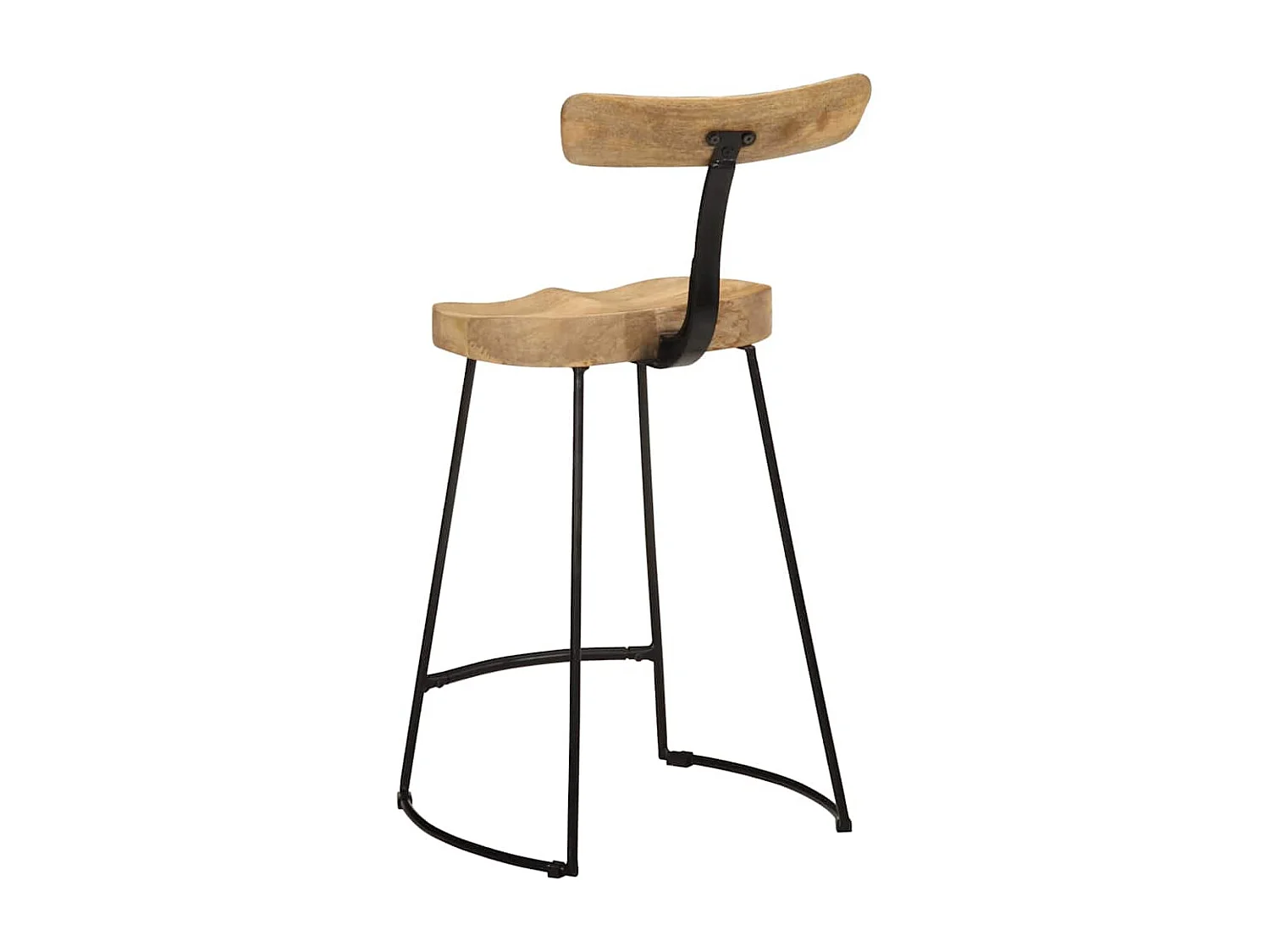 Tabourets de bar lot de 2 49x43x88 cm bois de manguier massif