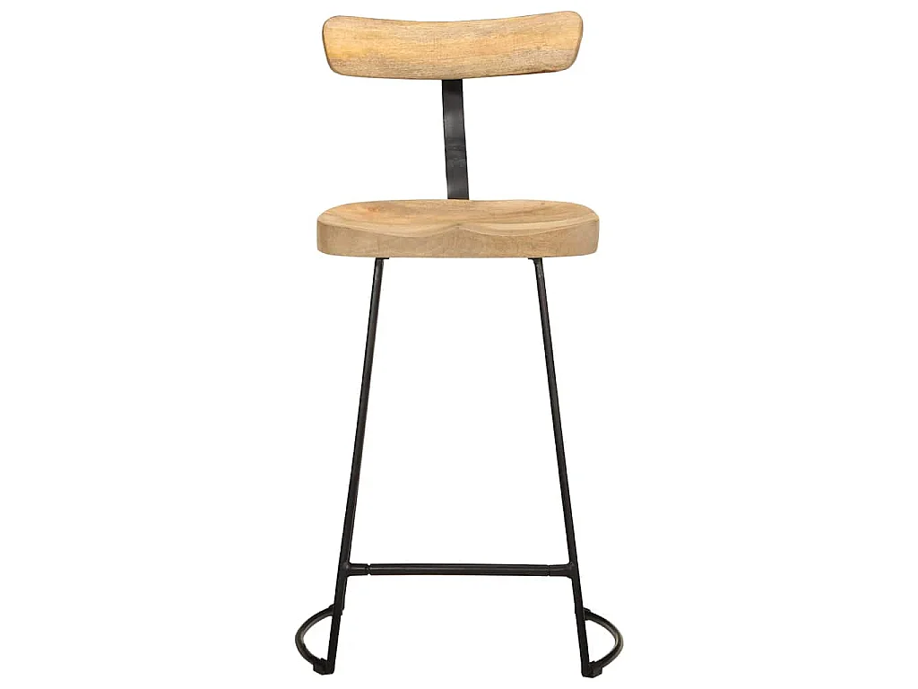 Tabourets de bar lot de 2 49x43x88 cm bois de manguier massif
