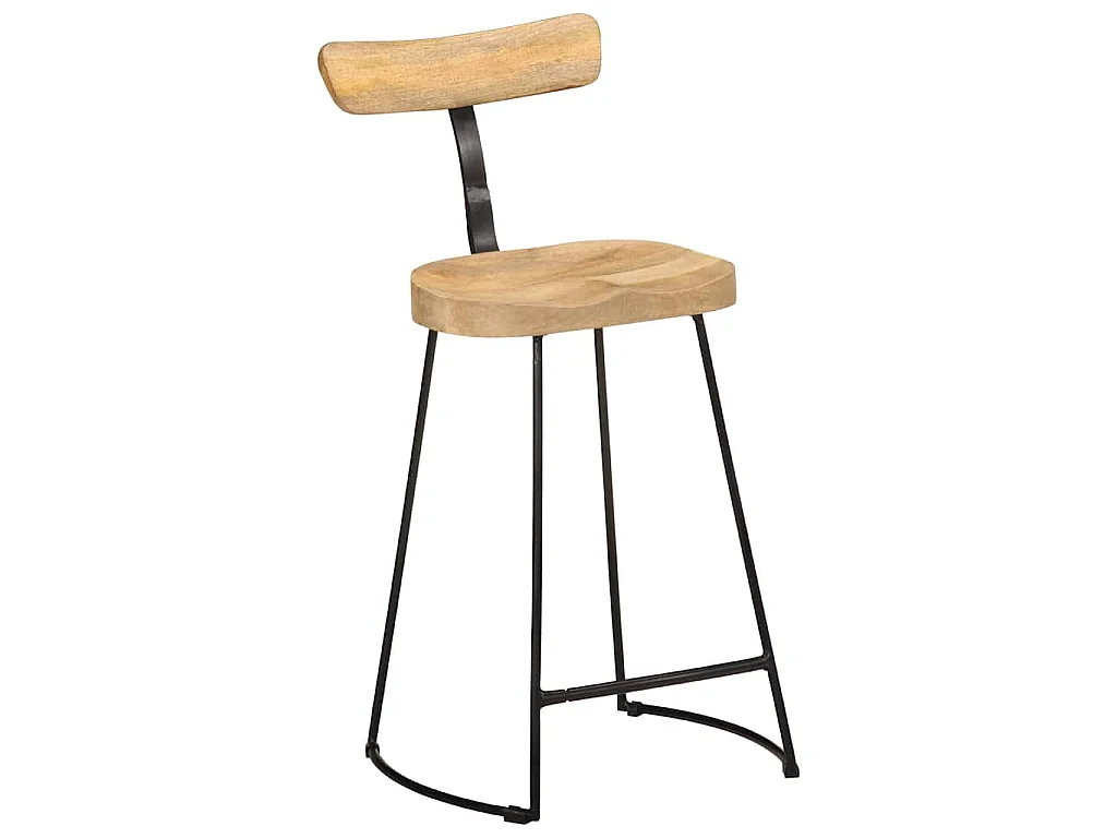 Bancos de bar 2 pcs 49x43x88 cm madeira de mangueira maciça