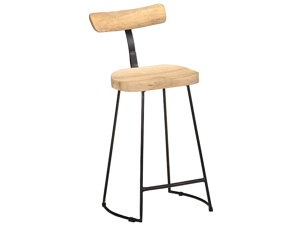 Bancos de bar 2 pcs 49x43x88 cm madeira de mangueira maciça
