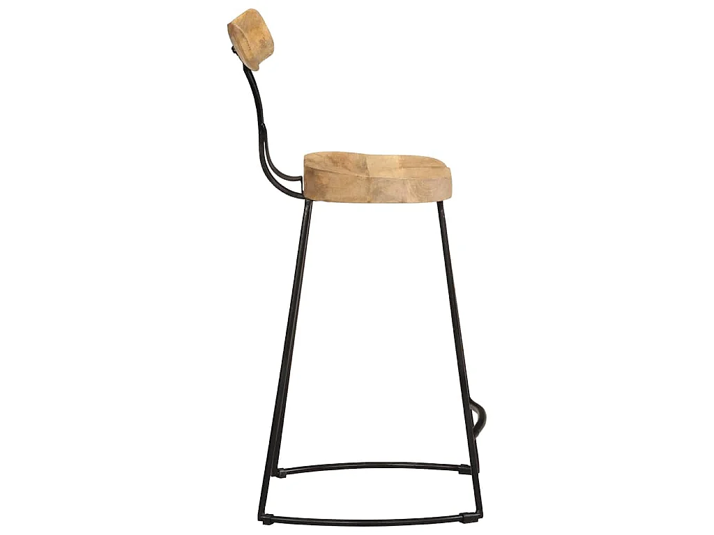 Bancos de bar 2 pcs 49x43x88 cm madeira de mangueira maciça