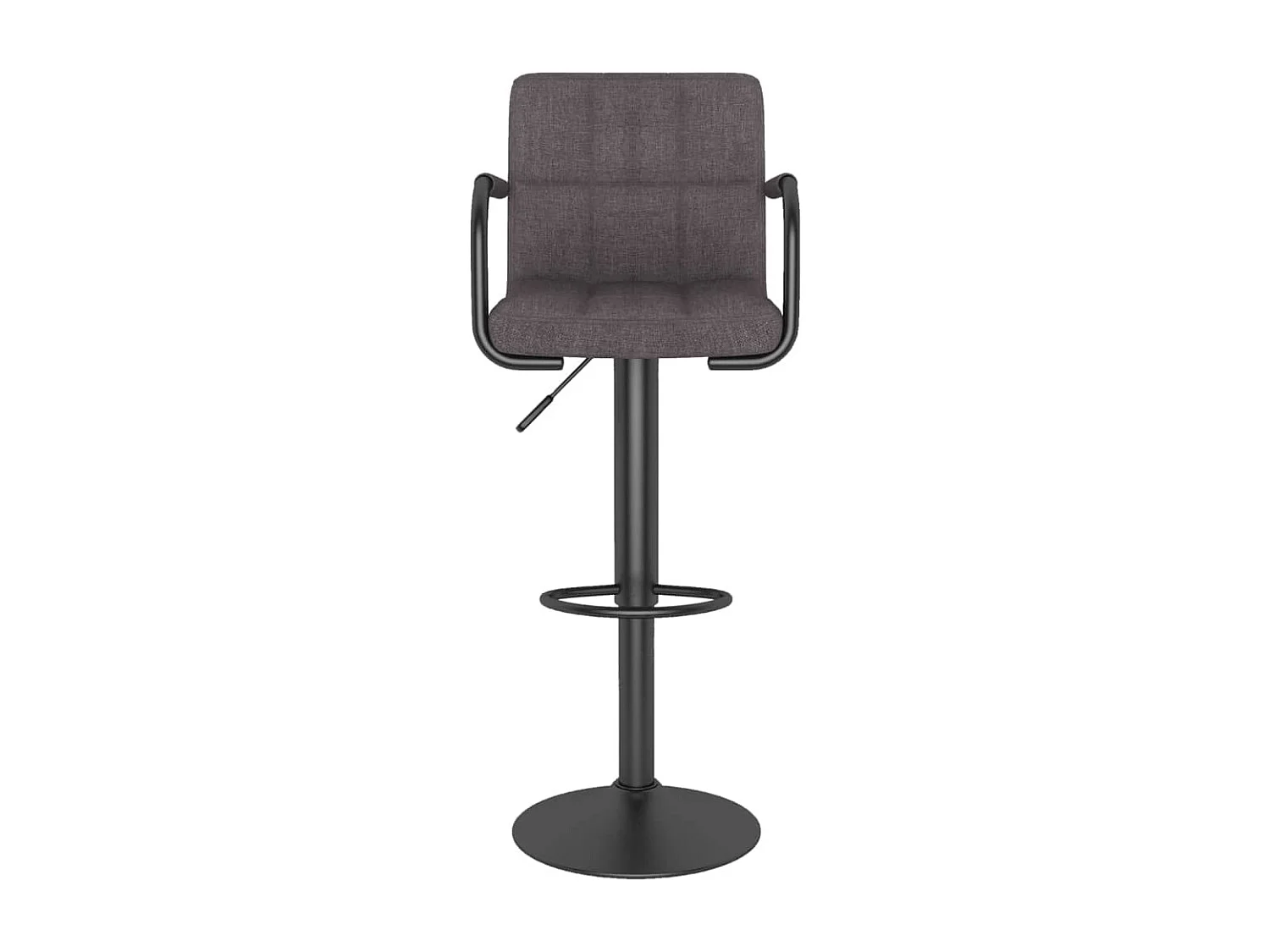 Tabourets de bar lot de 2 taupe tissu