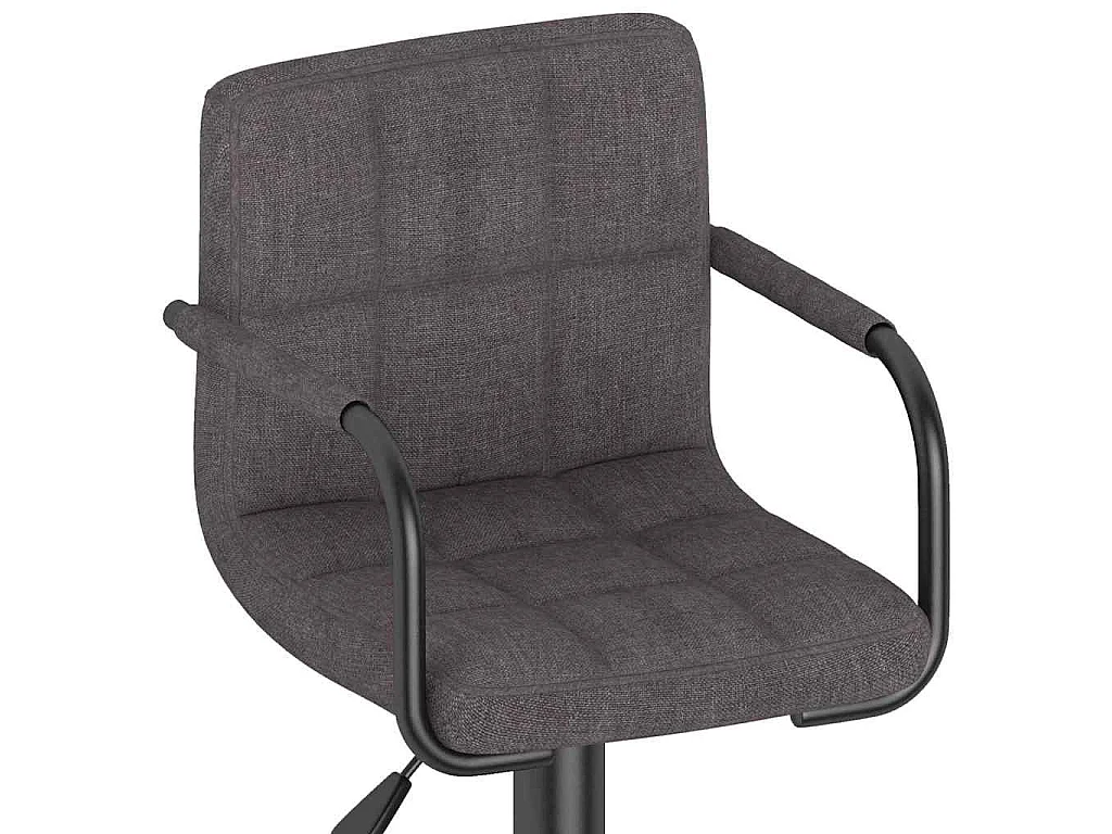 Tabourets de bar lot de 2 taupe tissu