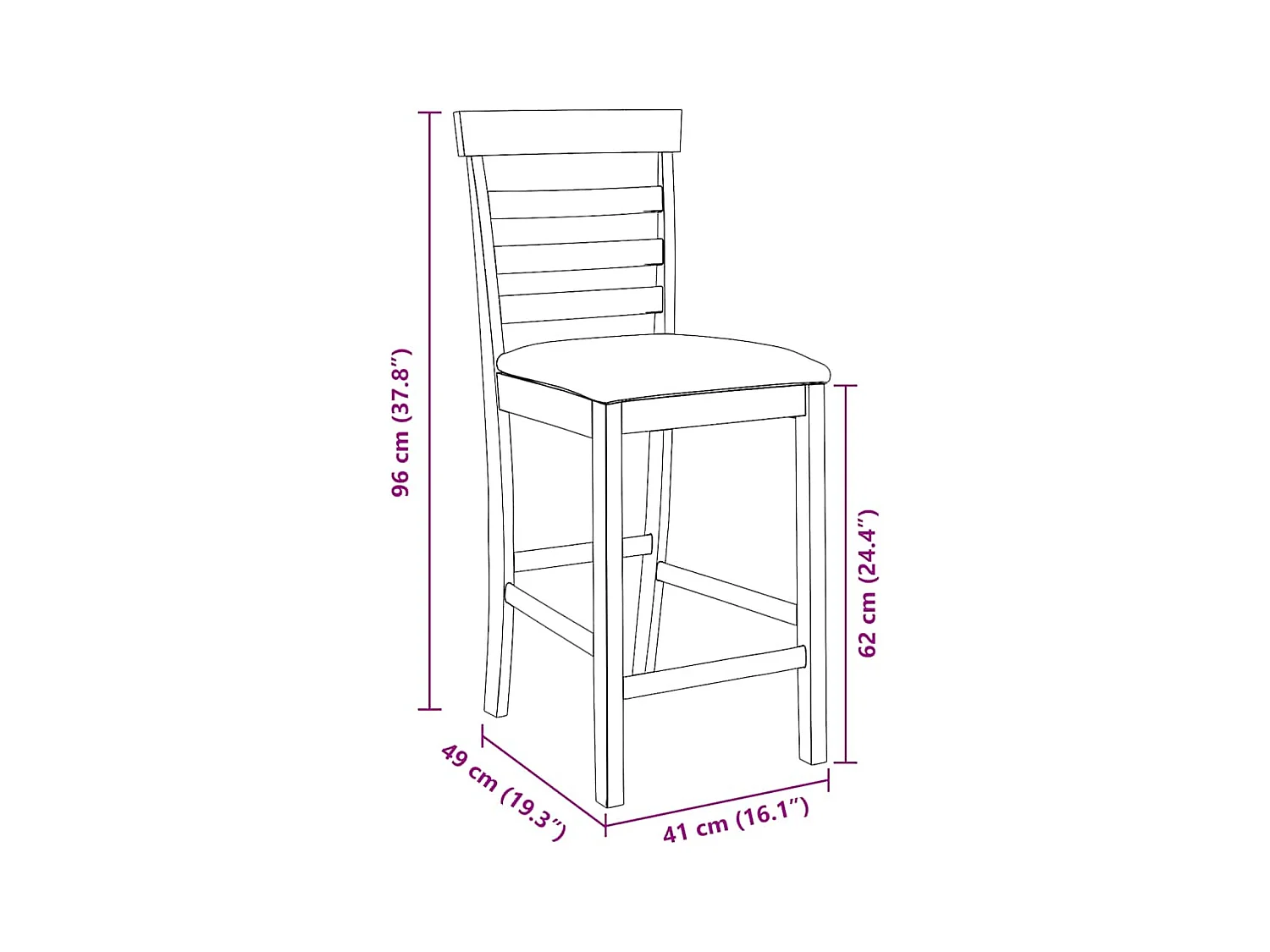 Barkrukken met kussens 2 st massief hout naturel rubber