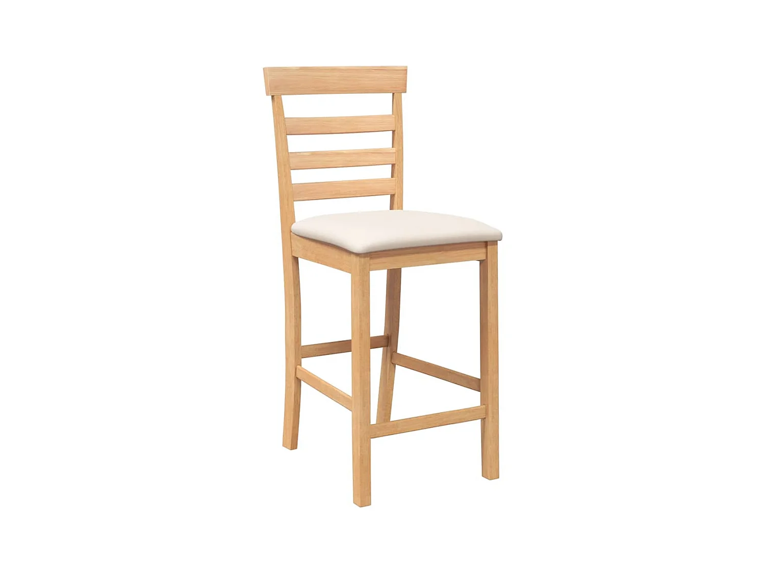 Barkrukken met kussens 2 st massief hout naturel rubber