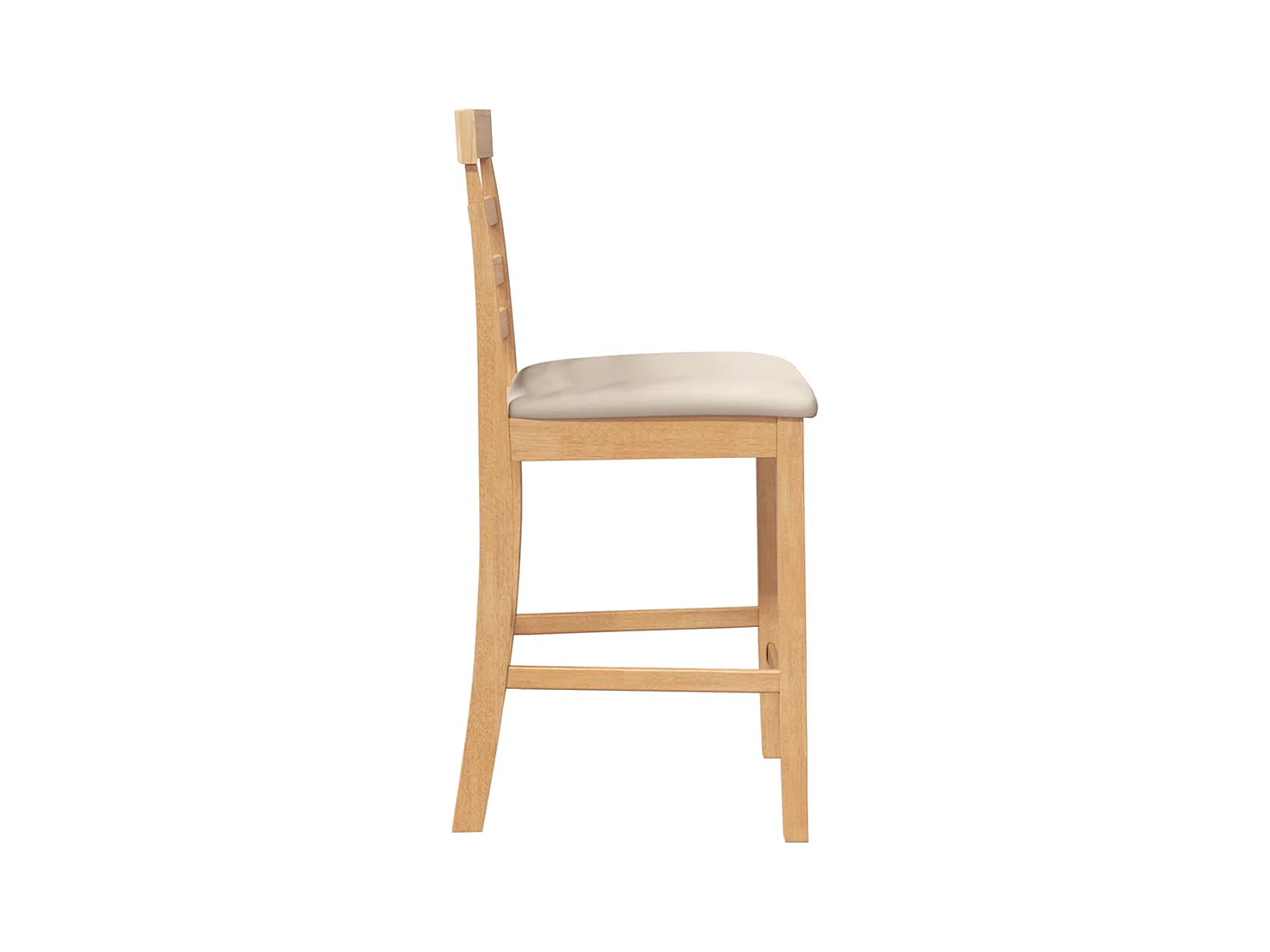 Barkrukken met kussens 2 st massief hout naturel rubber