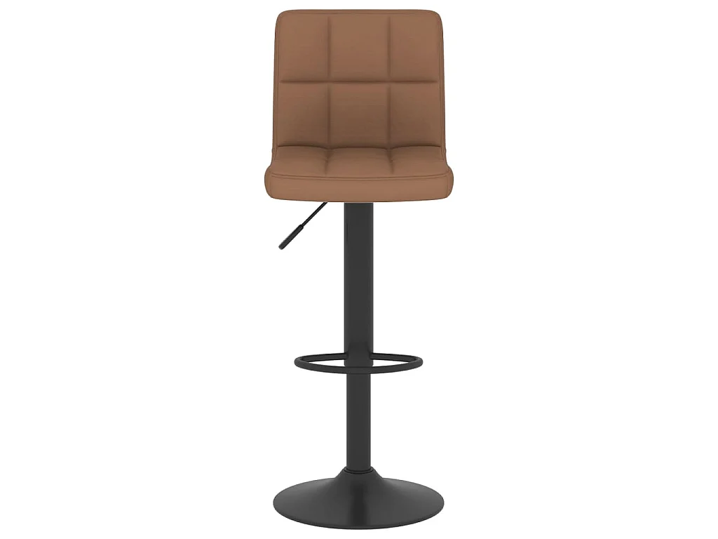 Tabourets de bar lot de 2 marron tissu