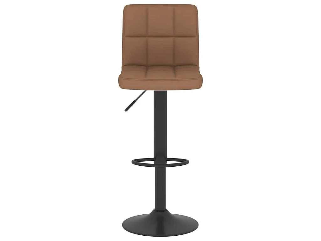 Tabourets de bar lot de 2 marron tissu