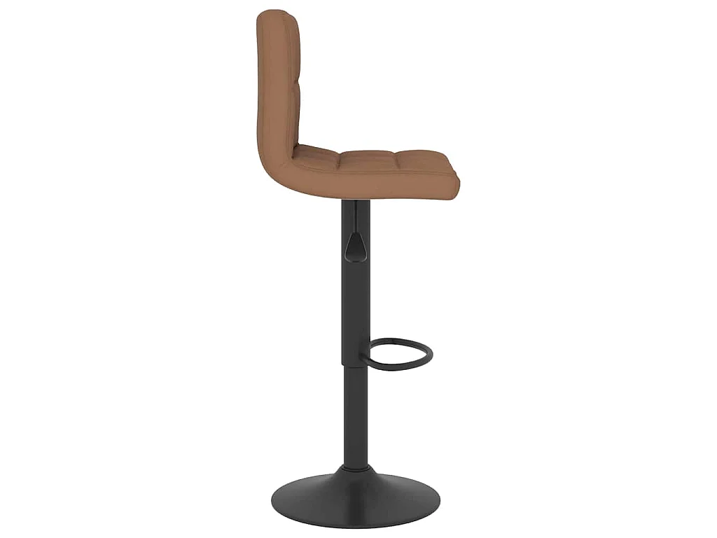 Tabourets de bar lot de 2 marron tissu