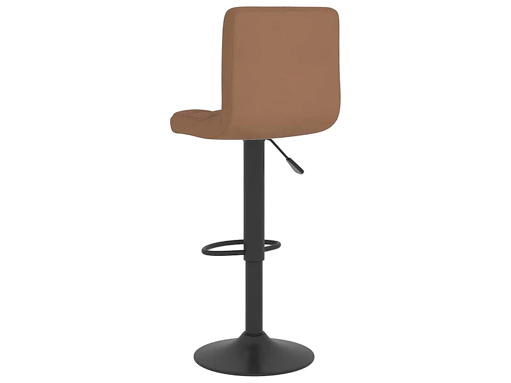 Tabourets de bar lot de 2 marron tissu