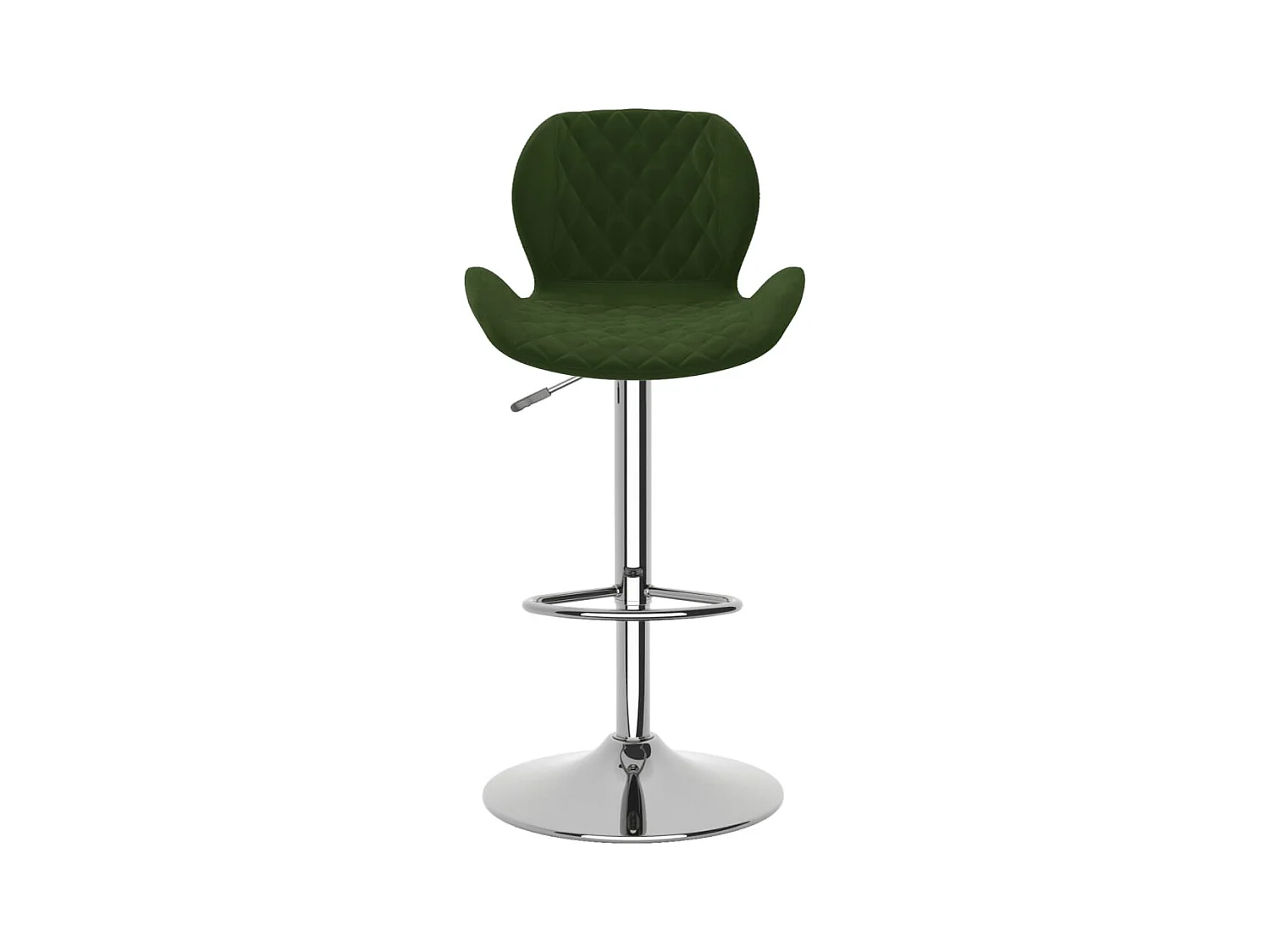 Tabourets de bar lot de 2 vert foncé velours
