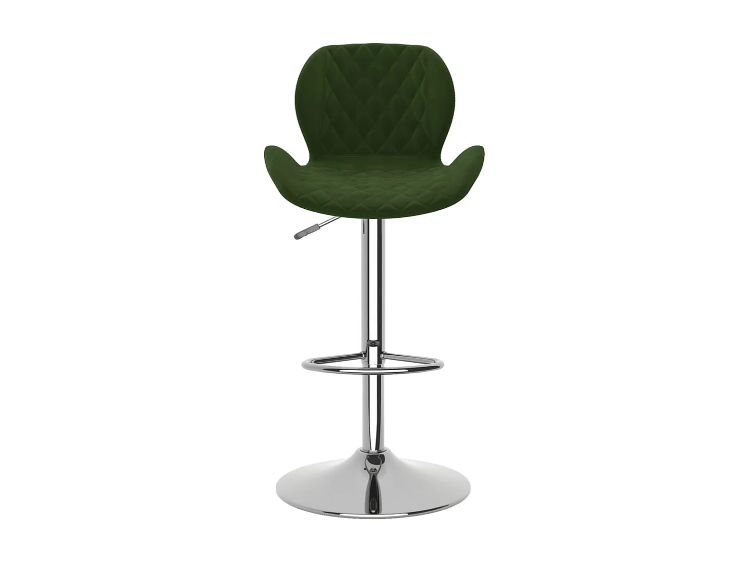 Tabourets de bar lot de 2 vert foncé velours