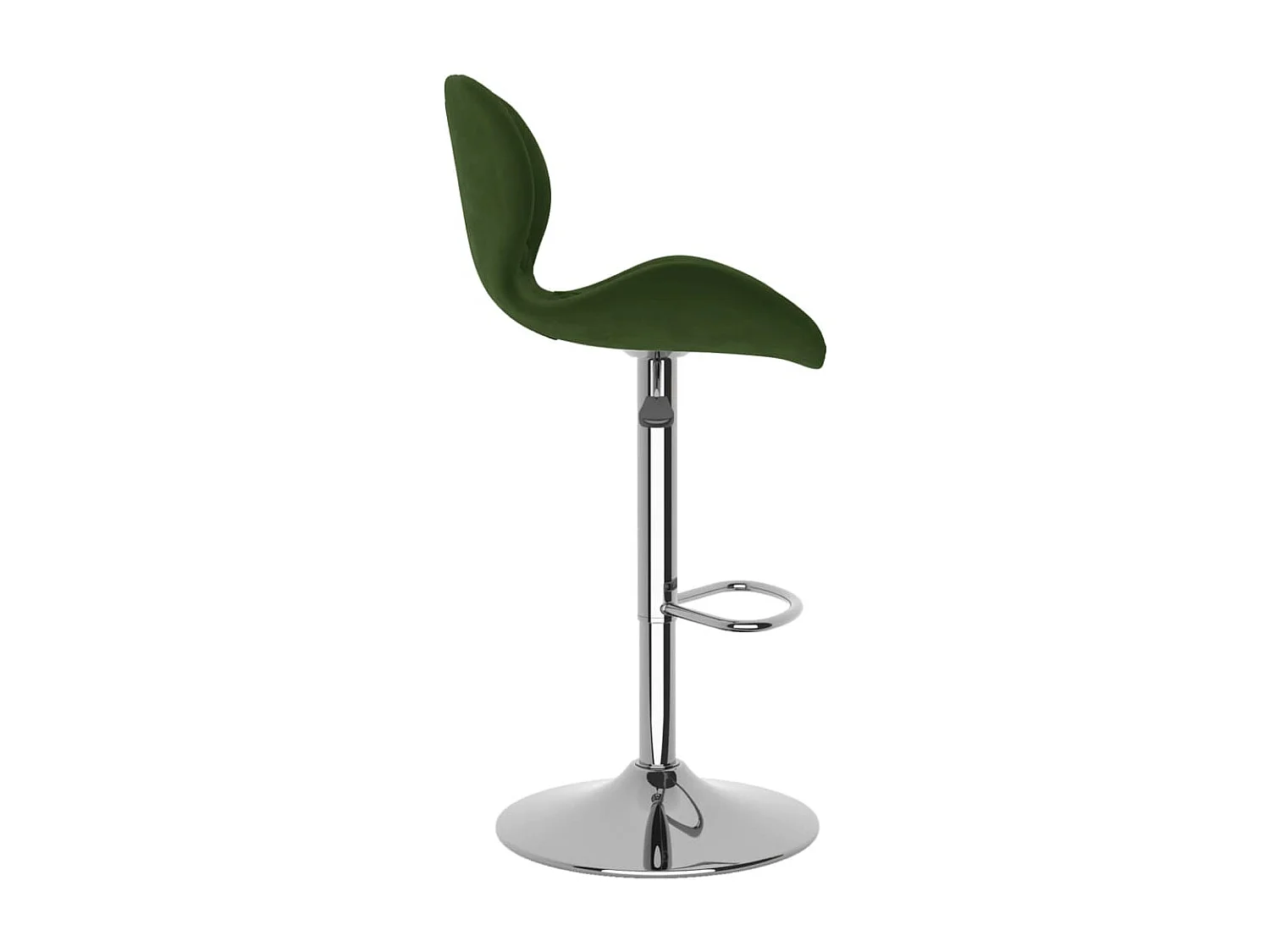 Tabourets de bar lot de 2 vert foncé velours