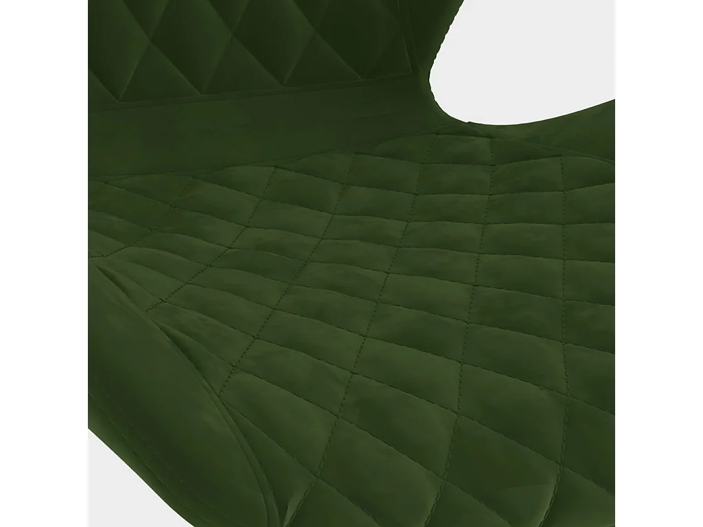 Tabourets de bar lot de 2 vert foncé velours