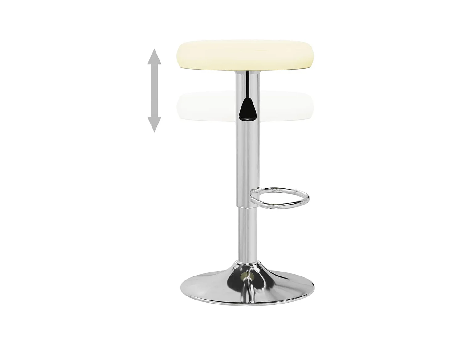 Barhocker 2 Stk. Creme Kunstleder