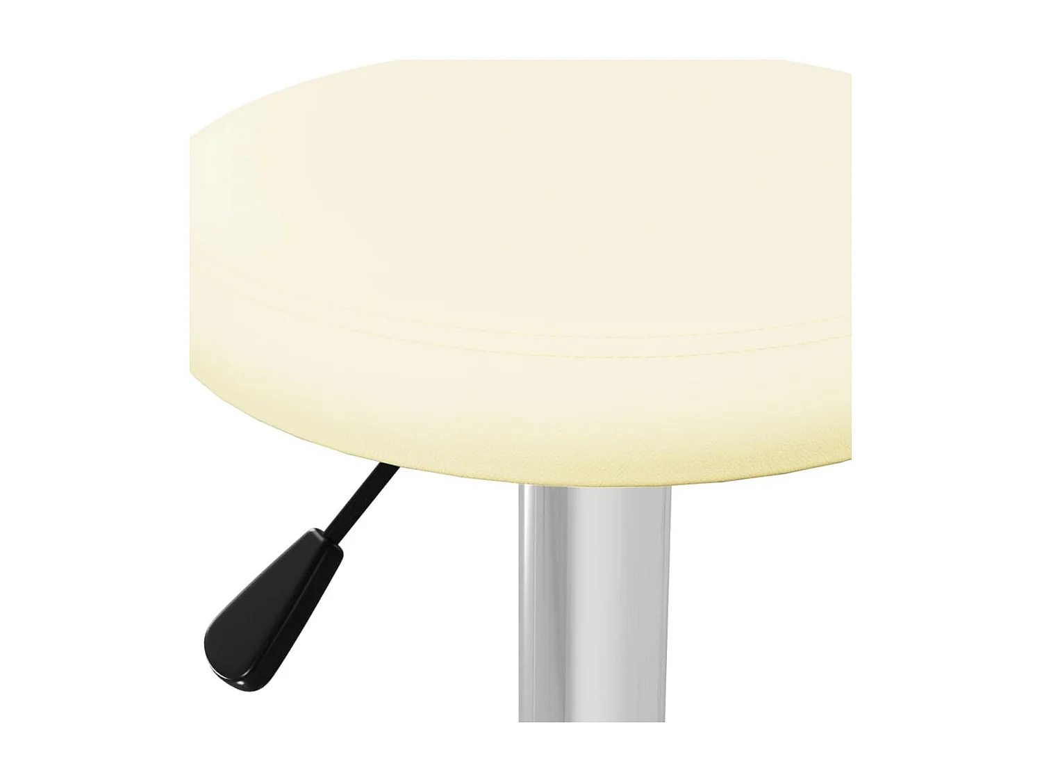 Tabourets de bar lot de 2 crème similicuir