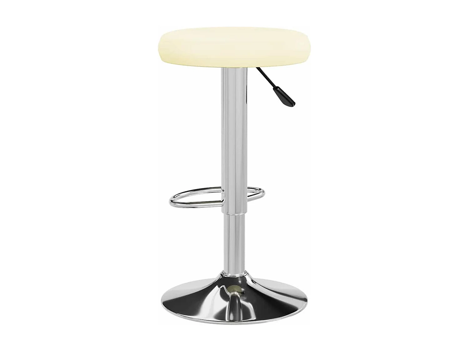 Tabourets de bar lot de 2 crème similicuir