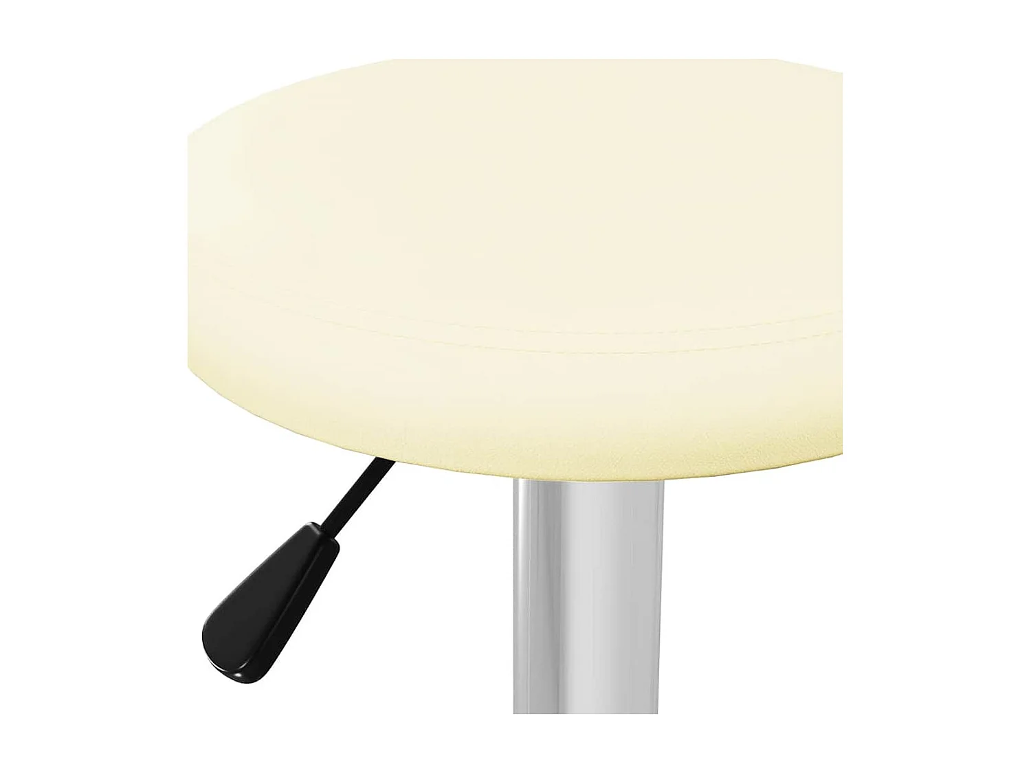 Tabourets de bar lot de 2 crème similicuir