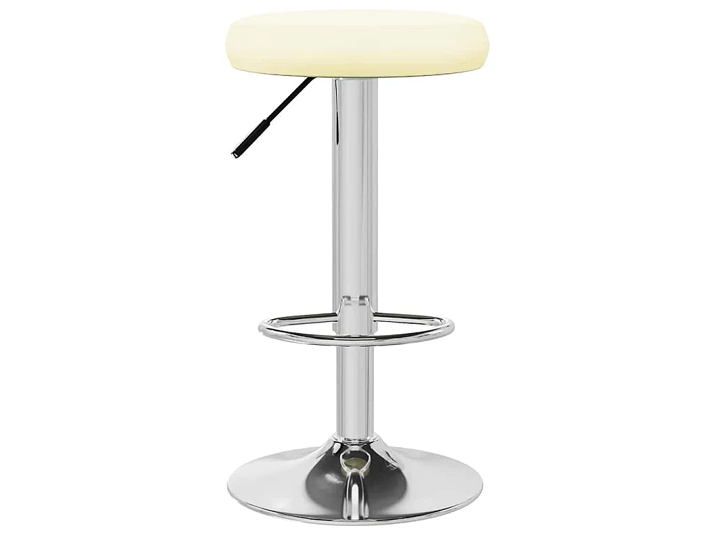 Tabourets de bar lot de 2 crème similicuir