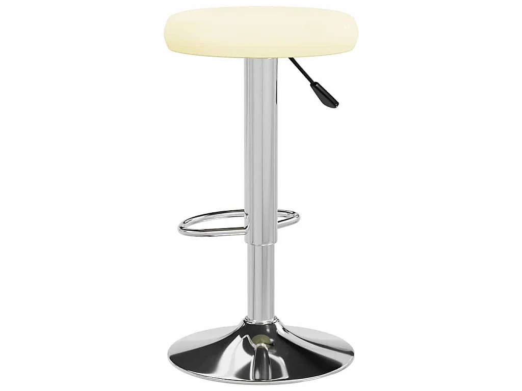 Tabourets de bar lot de 2 crème similicuir