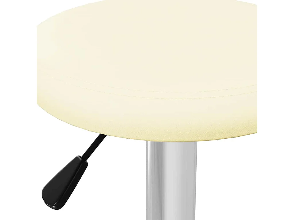 Tabourets de bar lot de 2 crème similicuir