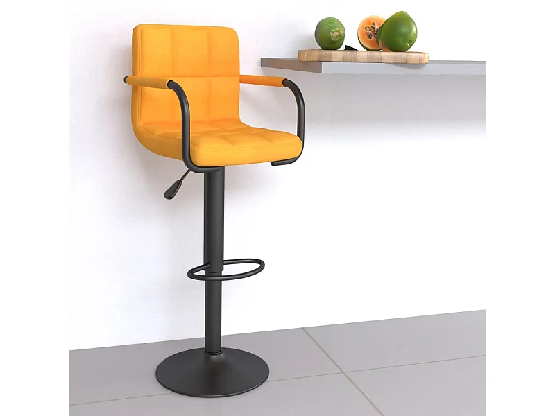 Barhocker Senfgelb Stoff