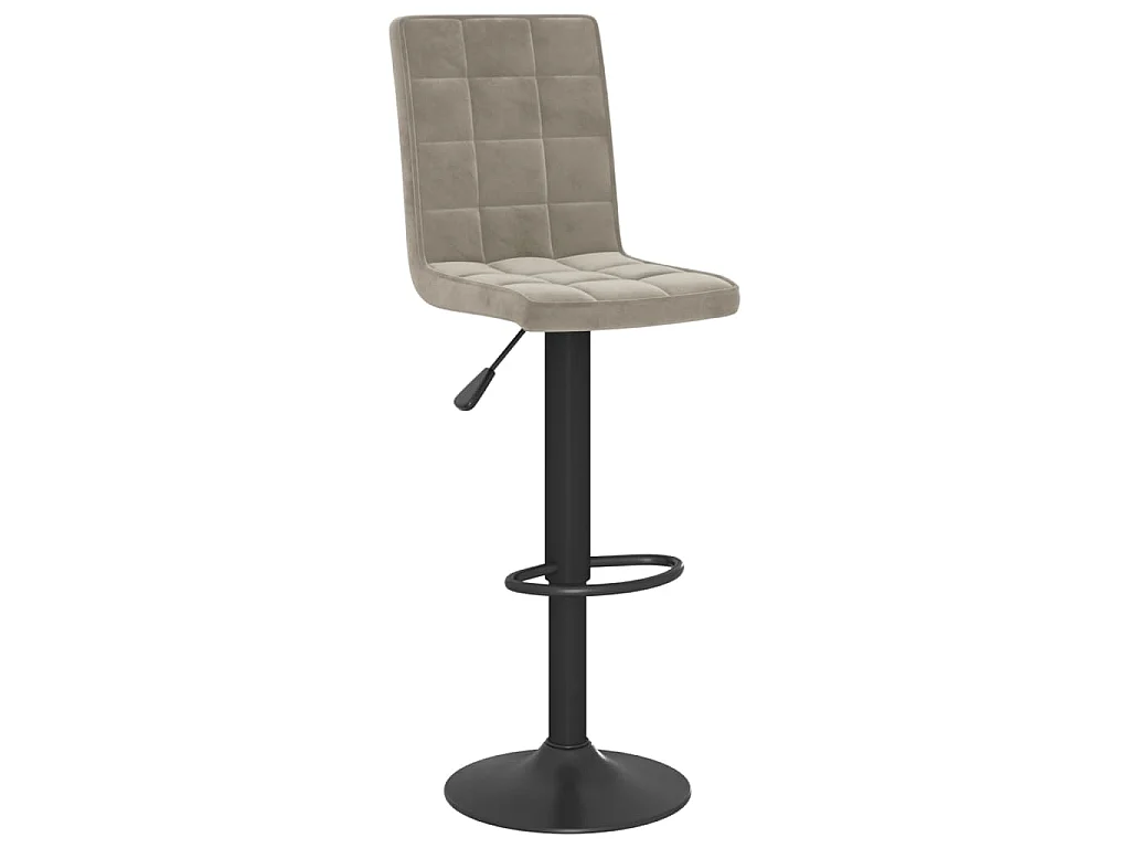 Barhocker Hellgrau Samt