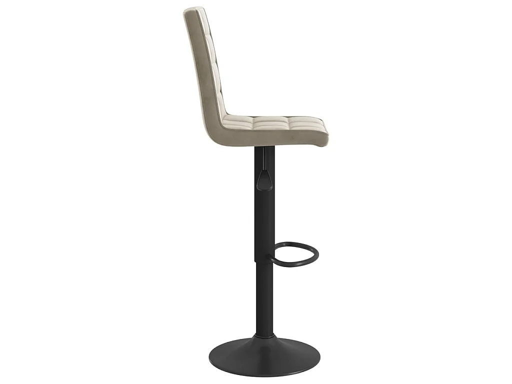 Barhocker Hellgrau Samt